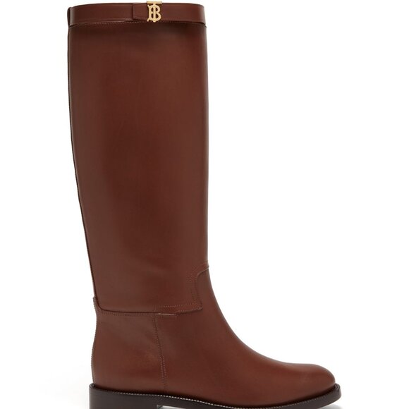 NIB BURBERRY REDGRAVE TB MONOGRAM KNEE HIGH BOOTS - Picture 15 of 15